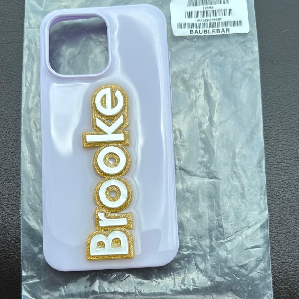 BaubleBar Purple and Gold iPhone 13 Pro Max Case